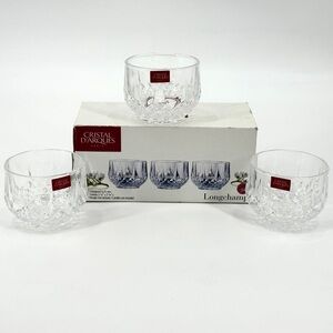 NIB Set-of-3 Cristal d'Arques Paris Longchamp Votive Candle Holders